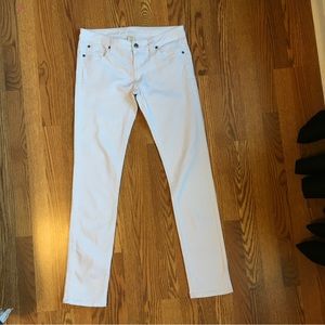 Blue Asphalt Straight Leg White Jeans Size 9